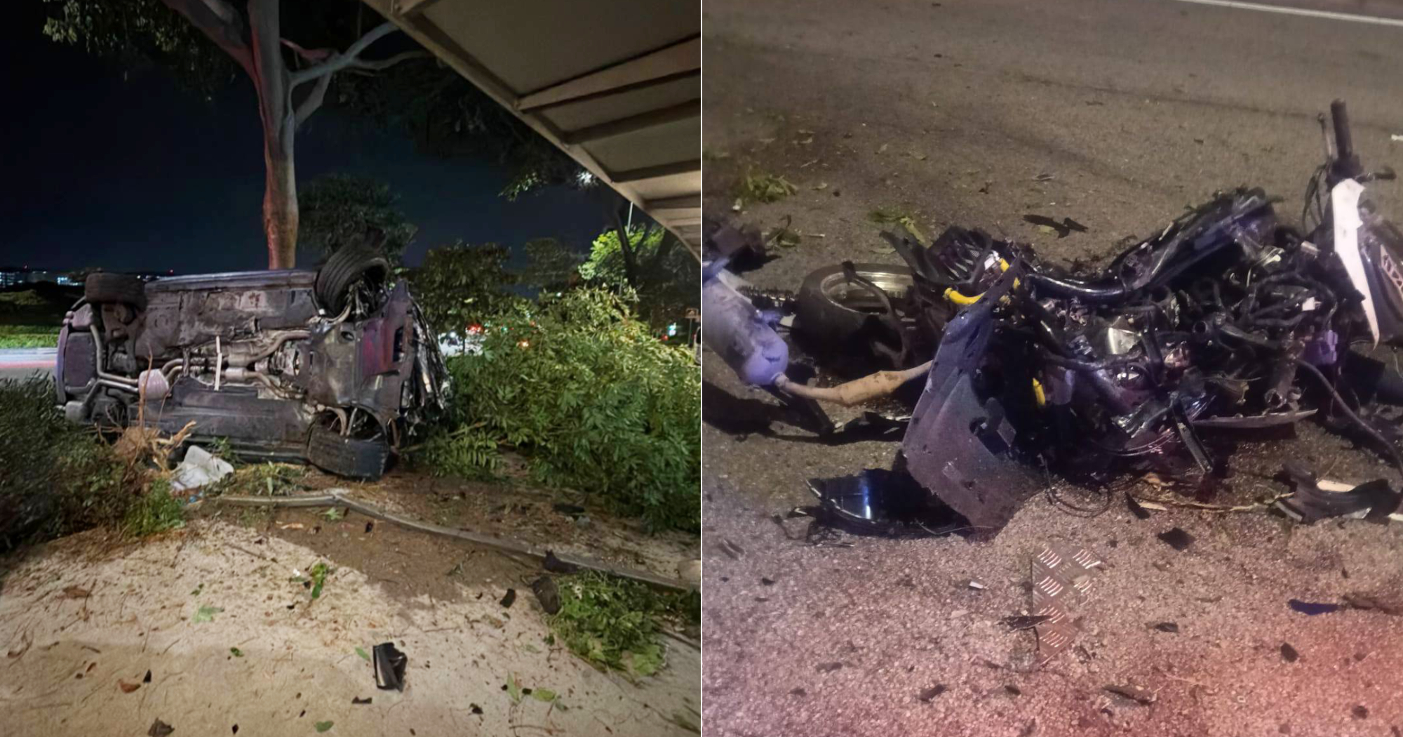 Man & woman, both 24, die in Tampines Ave 12 accident involving 2 cars & 1 motorcycle - Mothership